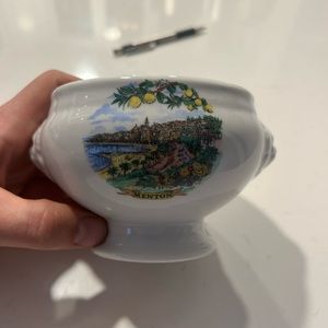 Monaco Factory 1958 Menton Bowl Great Condition 3.5in Height 4.5in Length